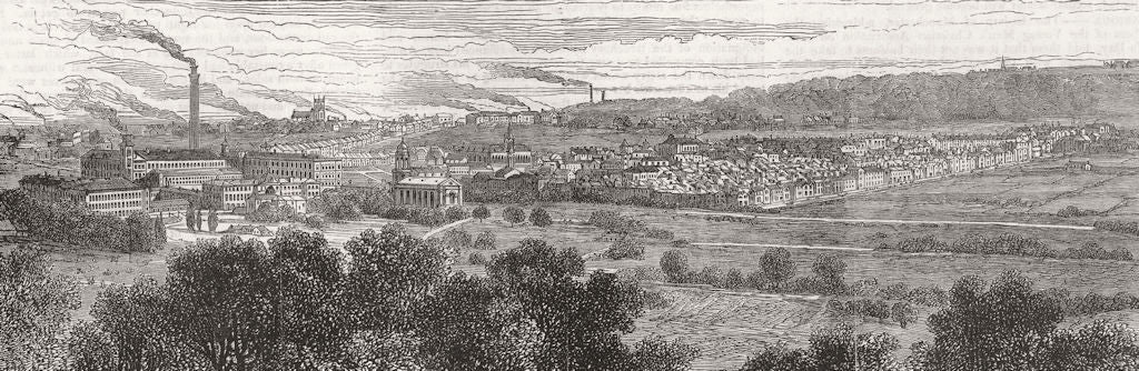 SALTAIRE. & its Founder. Shipley Glen 1877 old antique vintage print picture